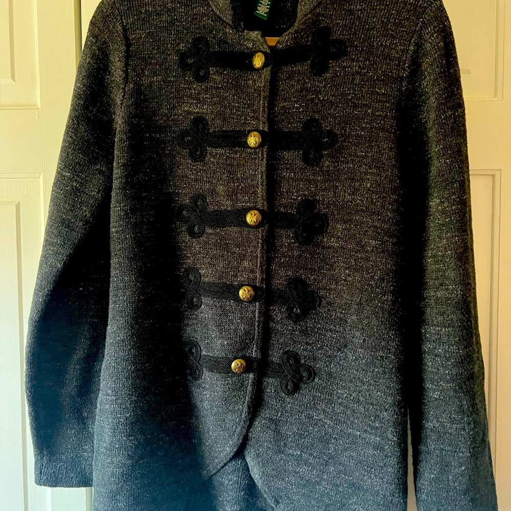 Lauren Ralph Lauren Military style cotton jacket Black size Medium